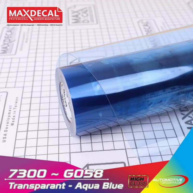 Sticker Hybrid Skotlet Transparan Biru Sticker Skotlet Transparan Aqua Blue