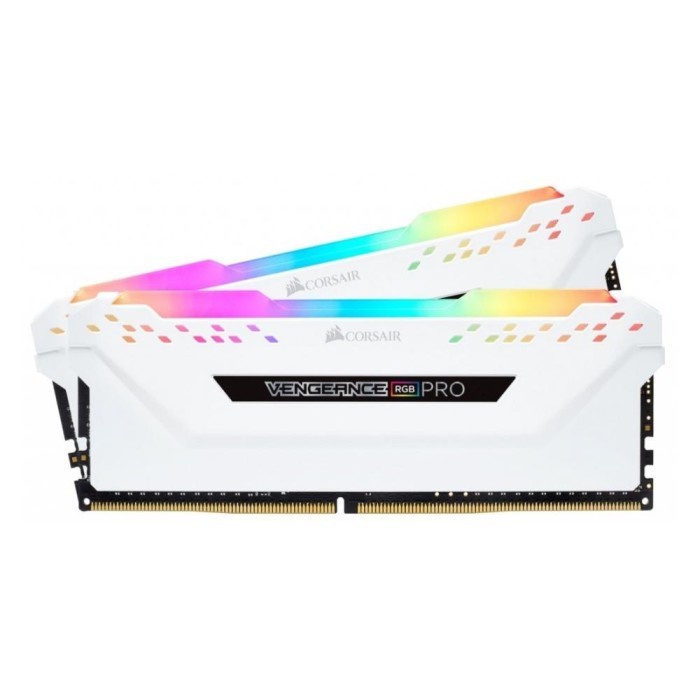 Corsair DDR4 Vengeance RGB Pro PC25600 16GB (2X8GB) - CMW16GX4M2E3200C16W - White Heat-Spreader
