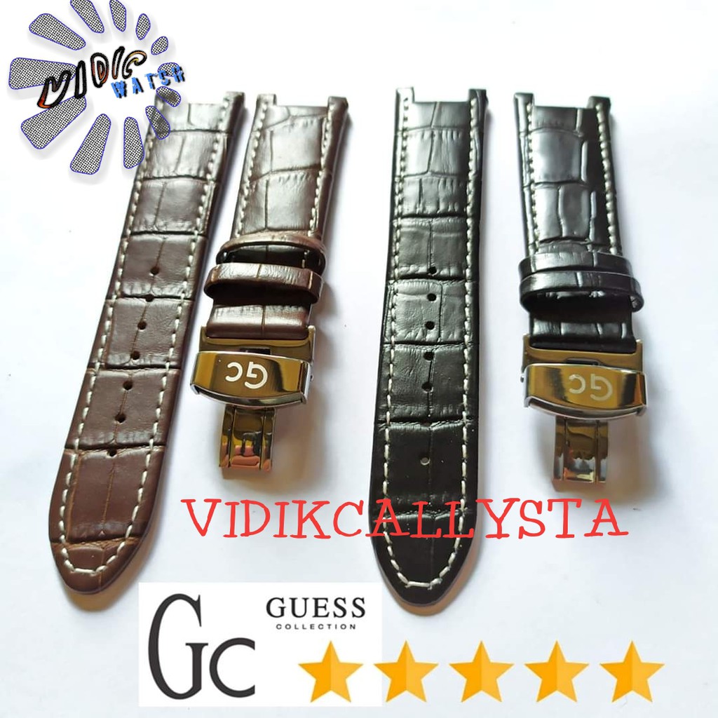 Strap Tali kulit jam tangan gc guess 22mm guess leather Premium 22 mm