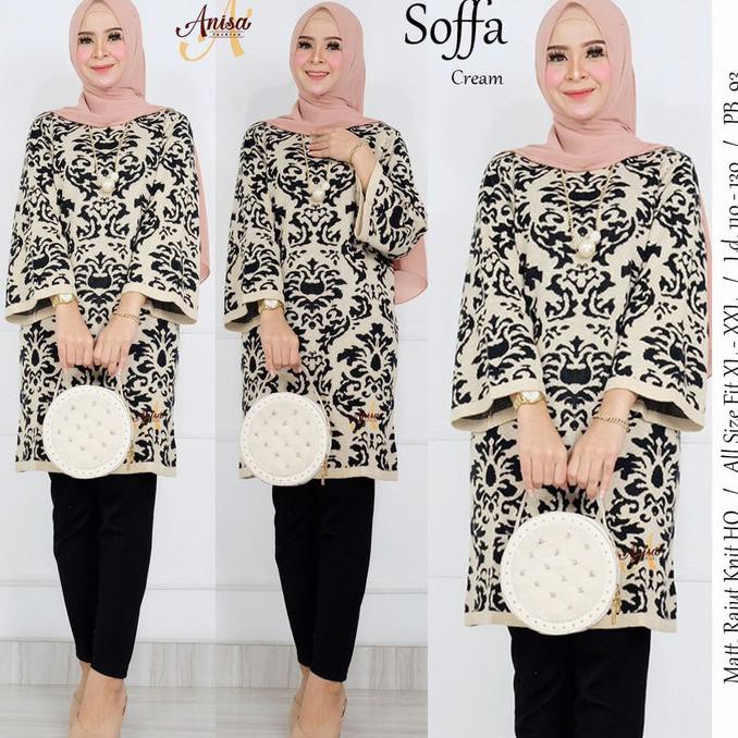 TUNIK SOFFA RAJUT IMPORT PREMIUM DRESS XXL TERLARIS NEW AGUSTUS