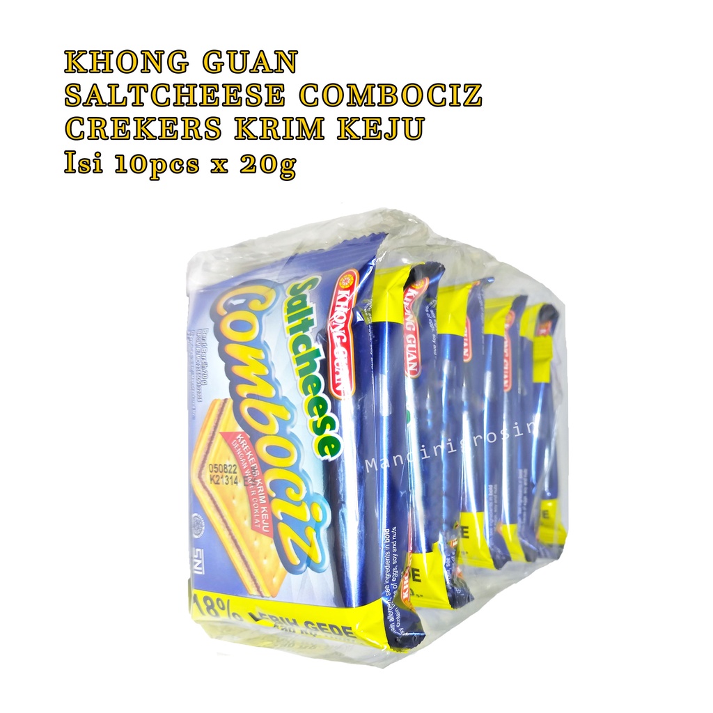 KHONG GUAN / SALTCHEESE COMBOCIZ / CREKERS KRIM KEJU / Isi 10pcs x 20g