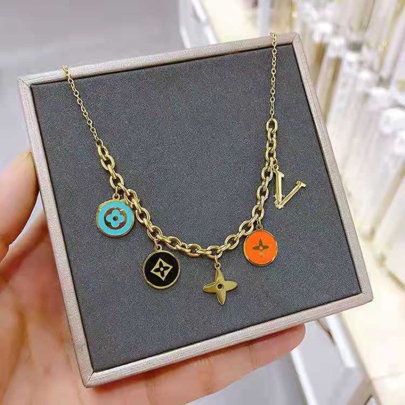 kalung / gelang tangan L warna titanium kualitas import korea anti karat