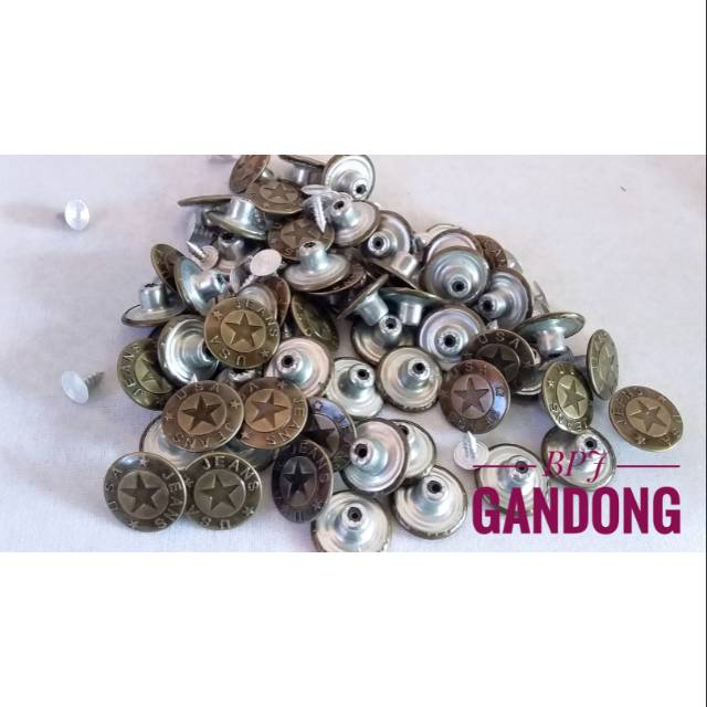 Kancing jeans/Kancing Levis/Kancing Ketok Goyang lusinan