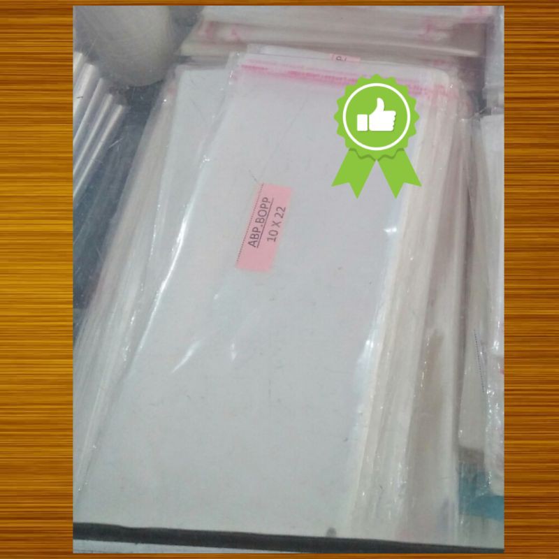 

Plastik OPP bening 10 x 22 isi 100 lembar/Plastik Seal/Plastik lem/Plastik Kue/Kemasan/ Sachet