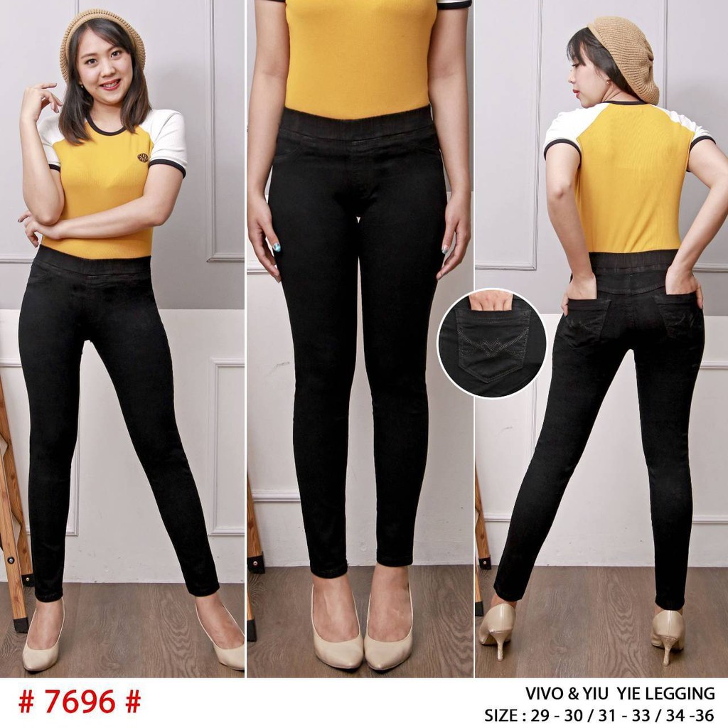 Vivo Jeans - LEGGING (HITAM) Uk 31/32/33 & 34/35/36