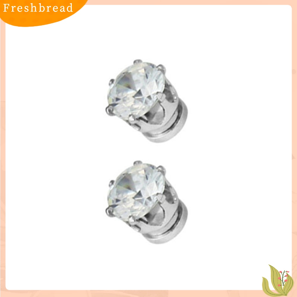 ? Fresh ? 1 Pasang Anting Jepit Magnet Tanpa Tindik untuk Pria / Wanita