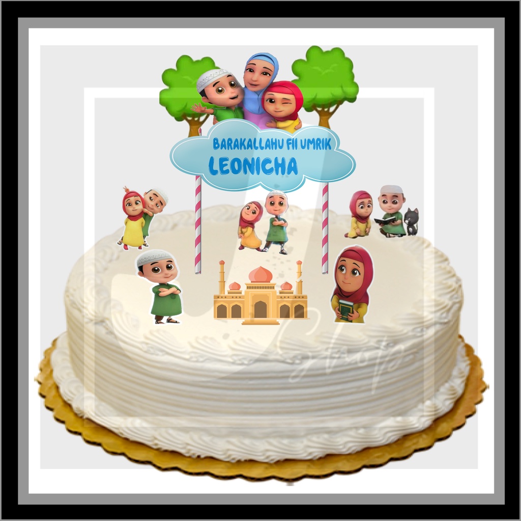 CUSTOM TOPPER CAKE HAPPY BIRTHDAY / ULANG TAHUN NUSSA DAN RARA