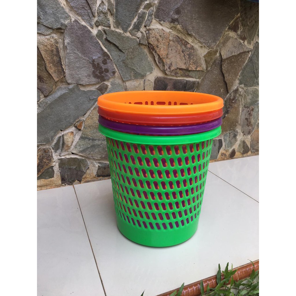 KERANJANG SAMPAH / TEMPAT SAMPAH / TONG SAMPAH PLASTIK JARING BESAR