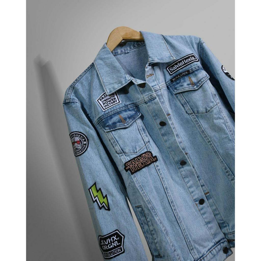 Bayar Ditempat/ jaket jeans pria terbaru 2023 /jaket pria bordir/ jaket jeans pria bordir terbaru/ jaket pria keren/ jaket pria denim jeans bordir