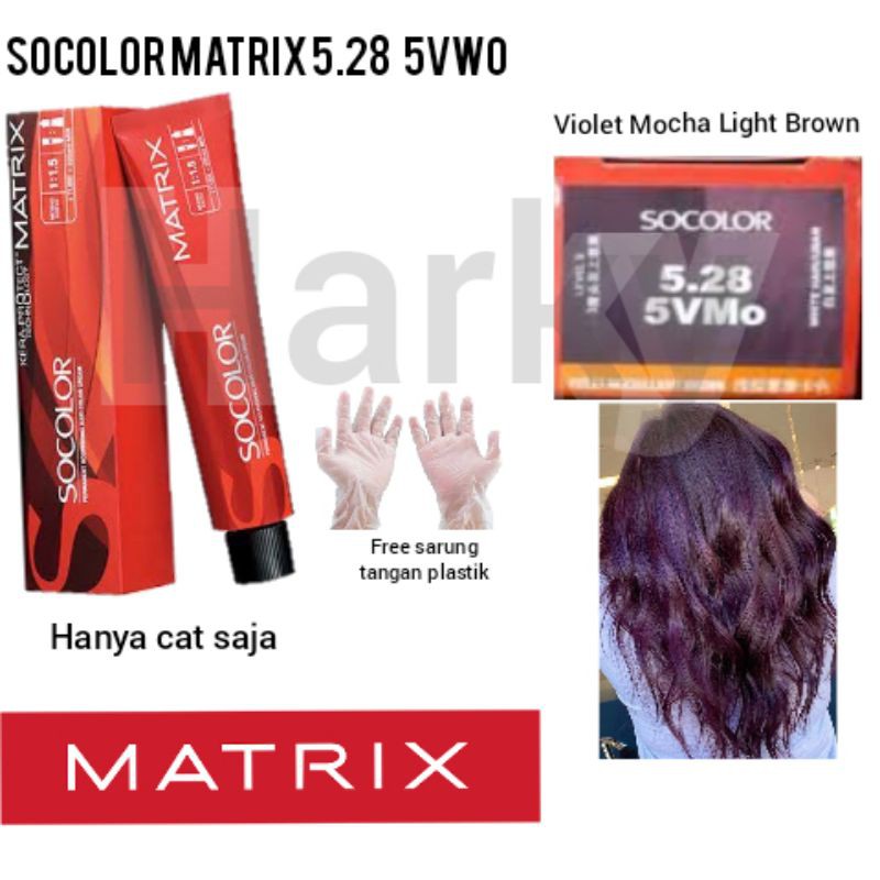 Cat Saja - Cat Matrix Socolor 5.28 5VMo Violet Mocha Light Brown 90ml
