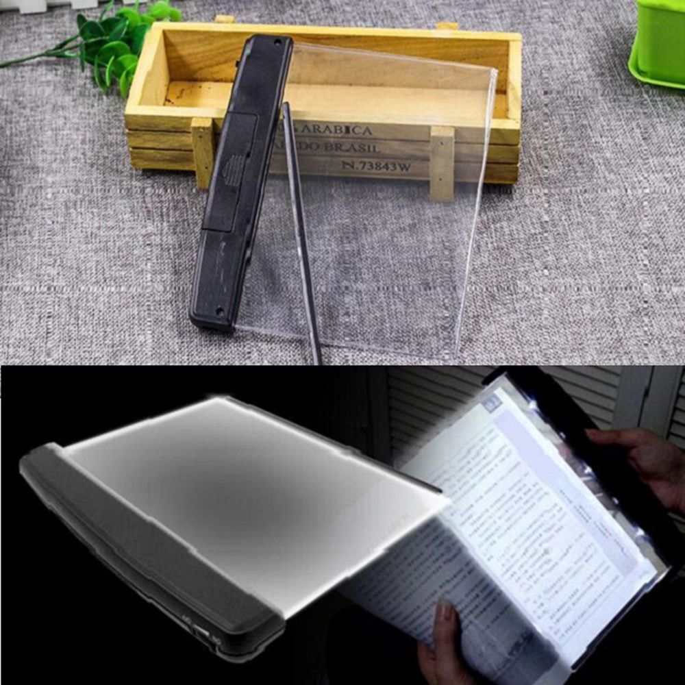 【COD Tangding】Creative Led Flat Light Book Night Student Lamp Reading Desk Portable Light