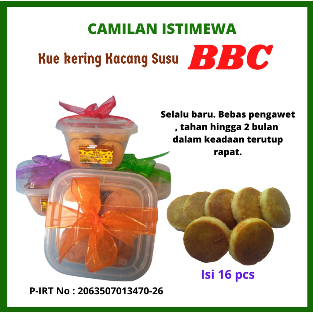 

Cemilan Murah Kue Kacang Susu BBC Malang Enak Halal 250 gram