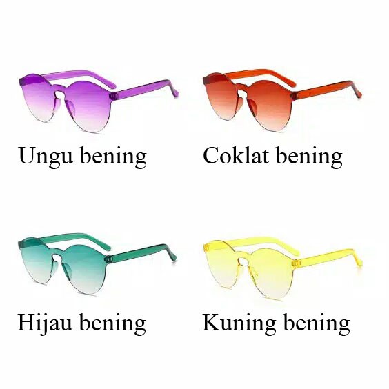 Kacamata best seller jelly transparant fashion wanita atau pria 338