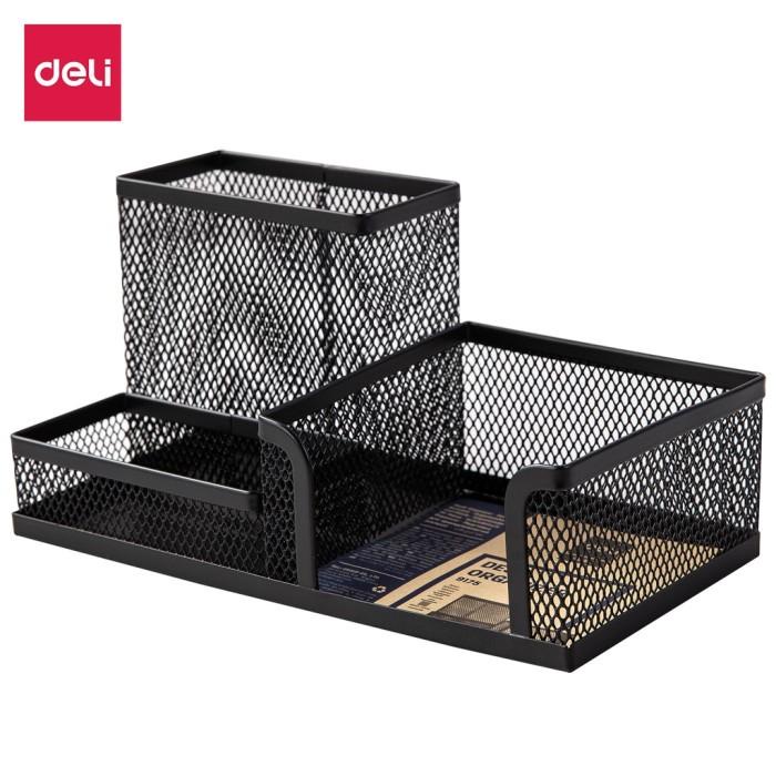 

Delia | Deli Tempat Alat Tulis 3 Sekat Bahan Besi Desk Organizer Kotak E9175