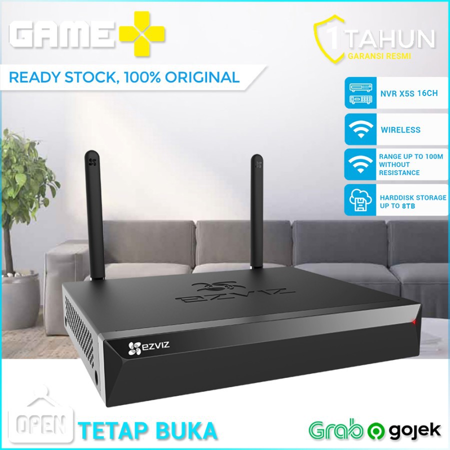 NVR WIRELESS 16 CH EZVIZ X5S - 16H 1080P H.265 GARANSI 1 TAHUN