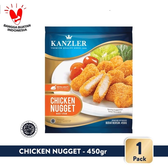 CHICKEN NUGGET PREMIUM KANZLER 450GR NAGET AYAM HALAL