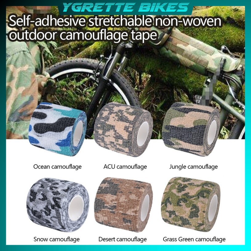 YGRETTE - Camouflage Camo Retractable Tape Hunting Survival Kit / Lakban Ajaib Pelindung Frame