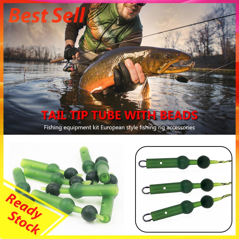 10pcs Tabung Rig Heli Chod Sleeve Bead Untuk Aksesoris Memancing Ikan Kerapu