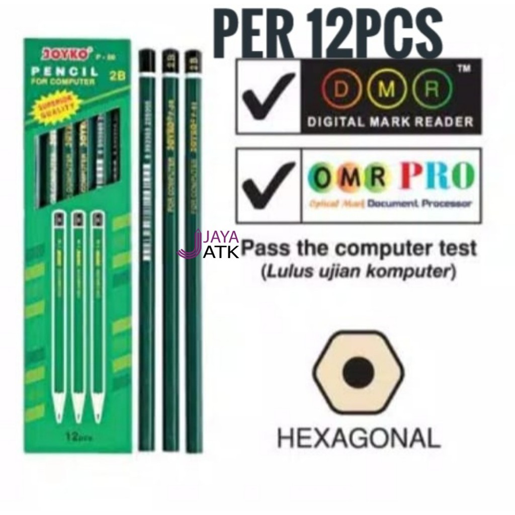 PENSIL JOYKO / PENSIL JOYKO 2B P88 LUSINAN / PENSIL KAYU JOYKO 2B / PENSIL 2B JOYKO / PENSIL 1 PACK