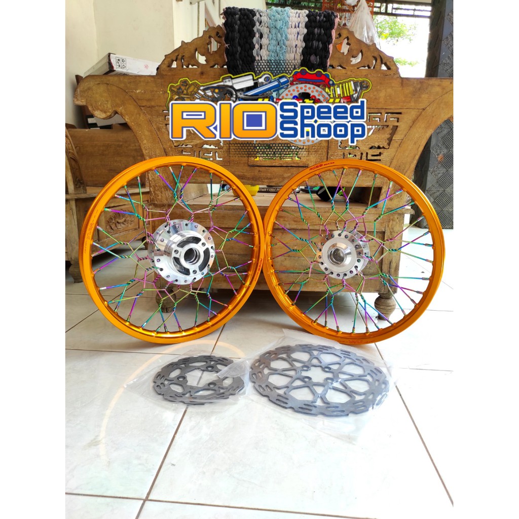 VELG JARI JARI SATRIA FU 150 PAKETAN RING 17 MODEL STELL KEPANG