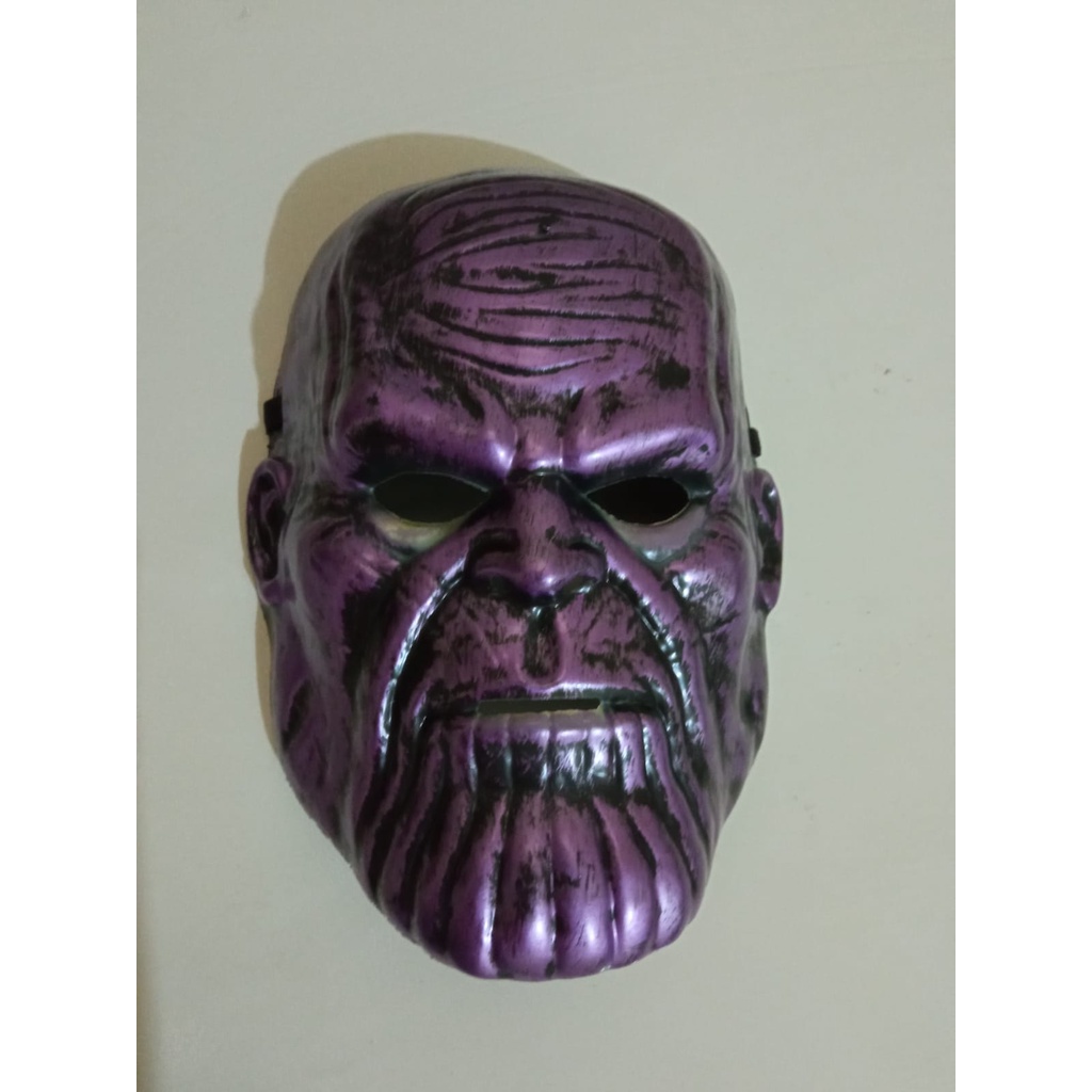 topeng plastik marvel thanos kostum halloween cosplay