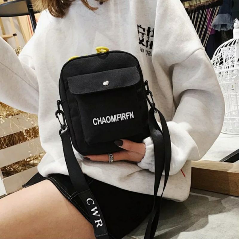 dem_sare - LDS025 Tas selempang Anak Mini Unisex kanvas Chaomfir Tas Mini Selempang Slingbag Mini Tas Selempang &amp; Bahu Wanita Tas Selempang Kecil Gaya Wanita