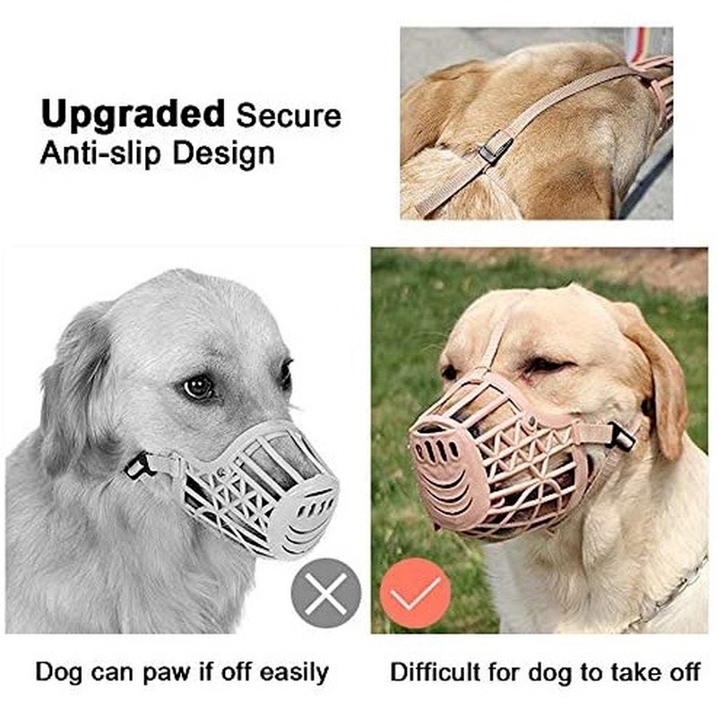 ★〓YUFeiPet〓★Pet Supplies Dog Muzzle Fence Type Plastic Mesh Pet Mask Breathable Dog Mouth Guard Bite Cover