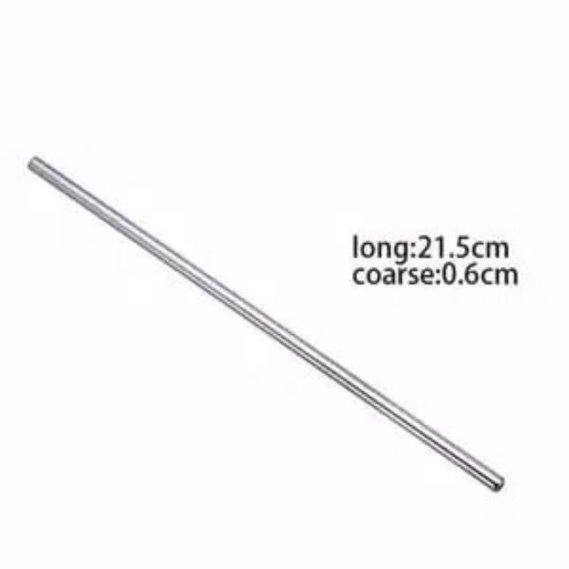 Sedotan stainless steel lurus/lengkung