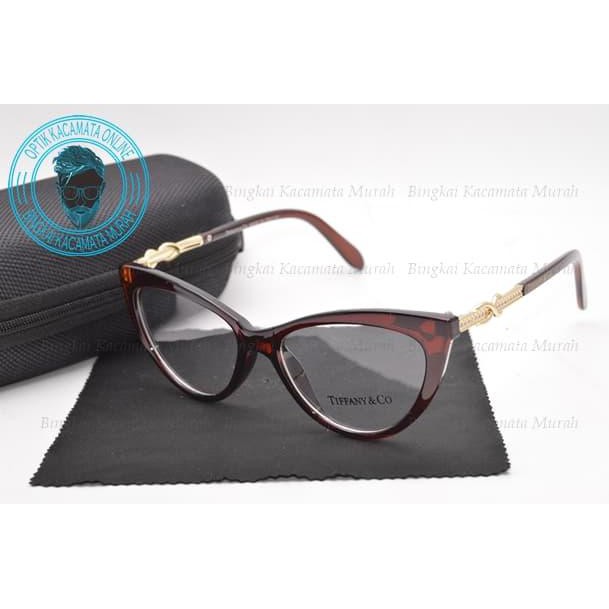 Frame Kacamata Cewek Mata Kucing Tiffany & Co 941 Coklat