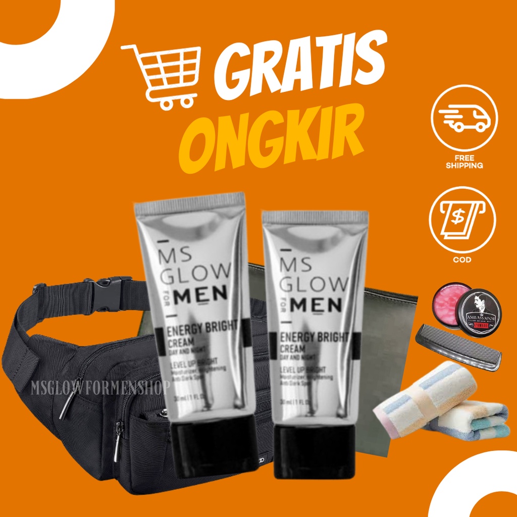 MSGLOWMEN / MS GLOW FOR MEN BRIGHT CREAM / MS GLOW MEN BRIGHT CREAM / Krim Siang Malam MS GLOW MEN