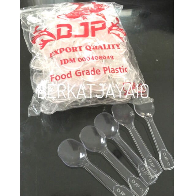 Sendok sekop agar-agar Kecil STB Jelly bening isi 100 pcs