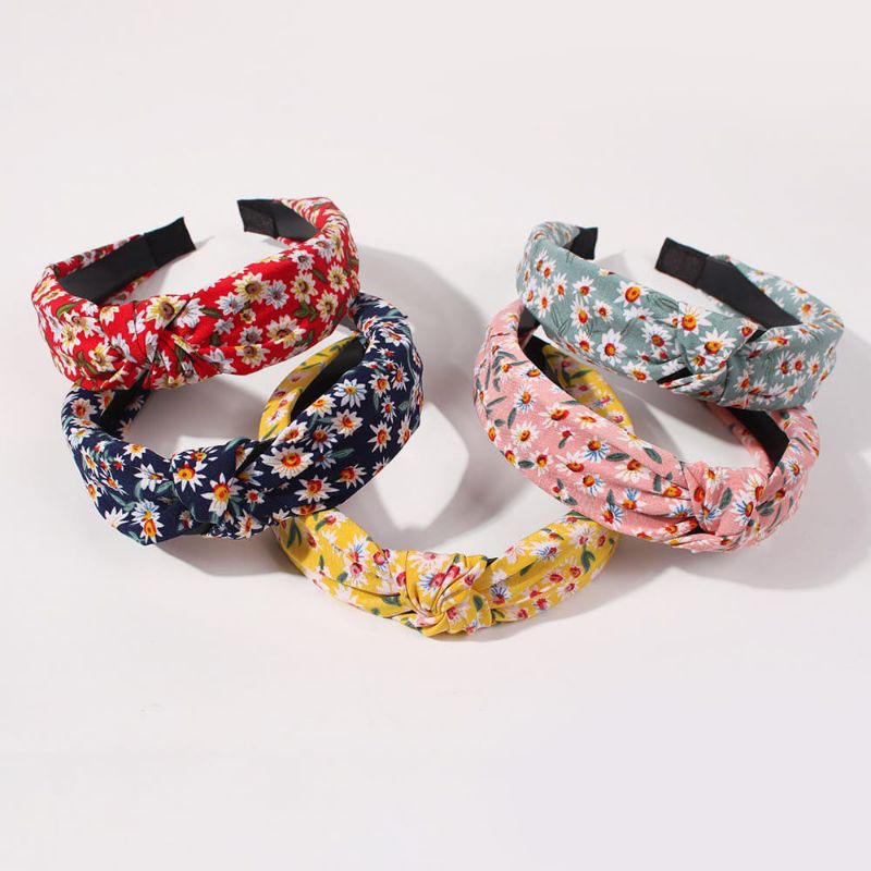 Bando Bandana Wanita Korean Style Motif Bunga Daisy Aksesoris Rambut Wanita Bando Wanita Import Daisy Korea Headband