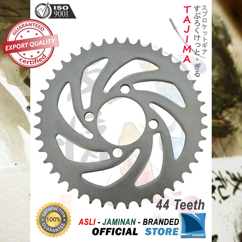 Gigi Tarik 40T ~ 46T KAWASAKI Kaze, Kaze R dan Kaze R New Gir Belakang - Rear Sprocket Gear TAJIMA