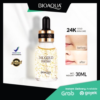 [COD] Serum Wajah 24K Gold Bioaqua Skin Care Mencerahkan Kulit Wajah &amp; Membuat Warna Kulit Wajah Nampak Cerah Merata - Original 30 ML BPOM