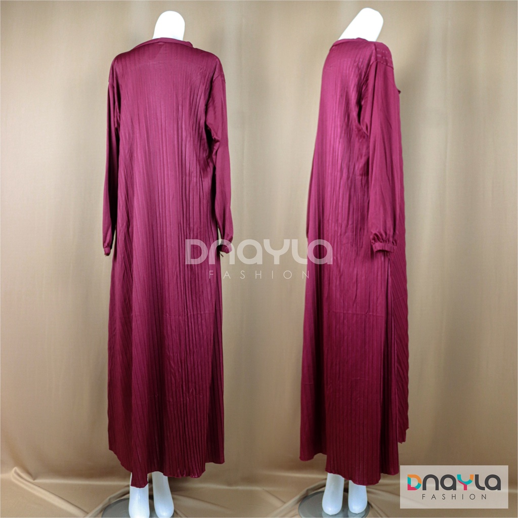 Gamis Plisket Mayung Dasi Jumbo / Baju Wanita Gamis Terbaru