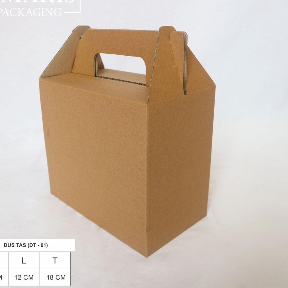 

[12.12] Kardus Die Cut Tas Jinjing Isi 10 Pcs DT-01 (Coklat) Amaris Packaging
