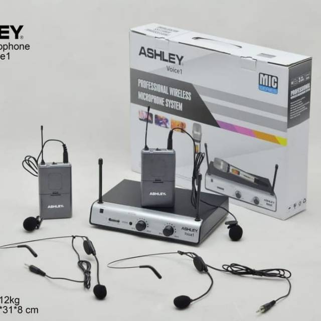Jual MIC WIRELESS ASHLEY HEADSET CLIP ON ORIGINAL Shopee Indonesia