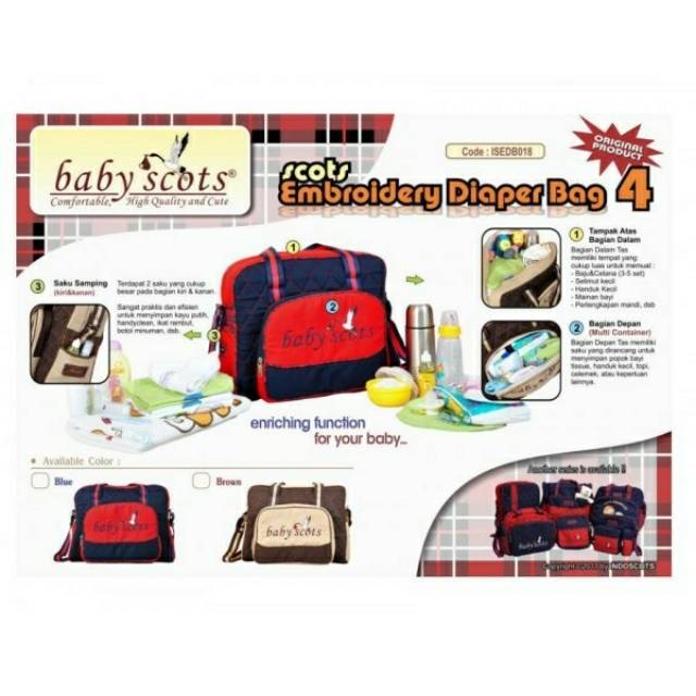 tas bayi baby scots/ diaper bag bayi baby scots