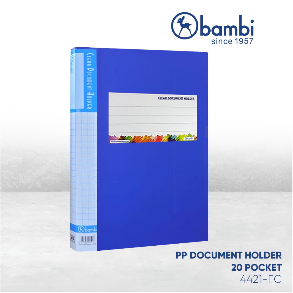 

Bambi Dokumen Folder Folio Isi 20 Pocket Tipe Document Holder Edisi Display Book All Color Original