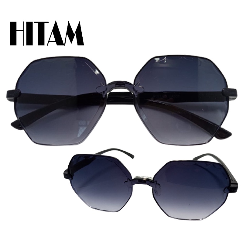 NEW! Kacamata Hitam Gaya Lensa Gradasi dua Warna Fashion Heksagonal Kacamata Wanita Pria Rimles Tak Berbingkai/ Lensa Multi Warna /8 Warna Opsional /Women Sunglasses Kacamata Ombre Kacamata Murah