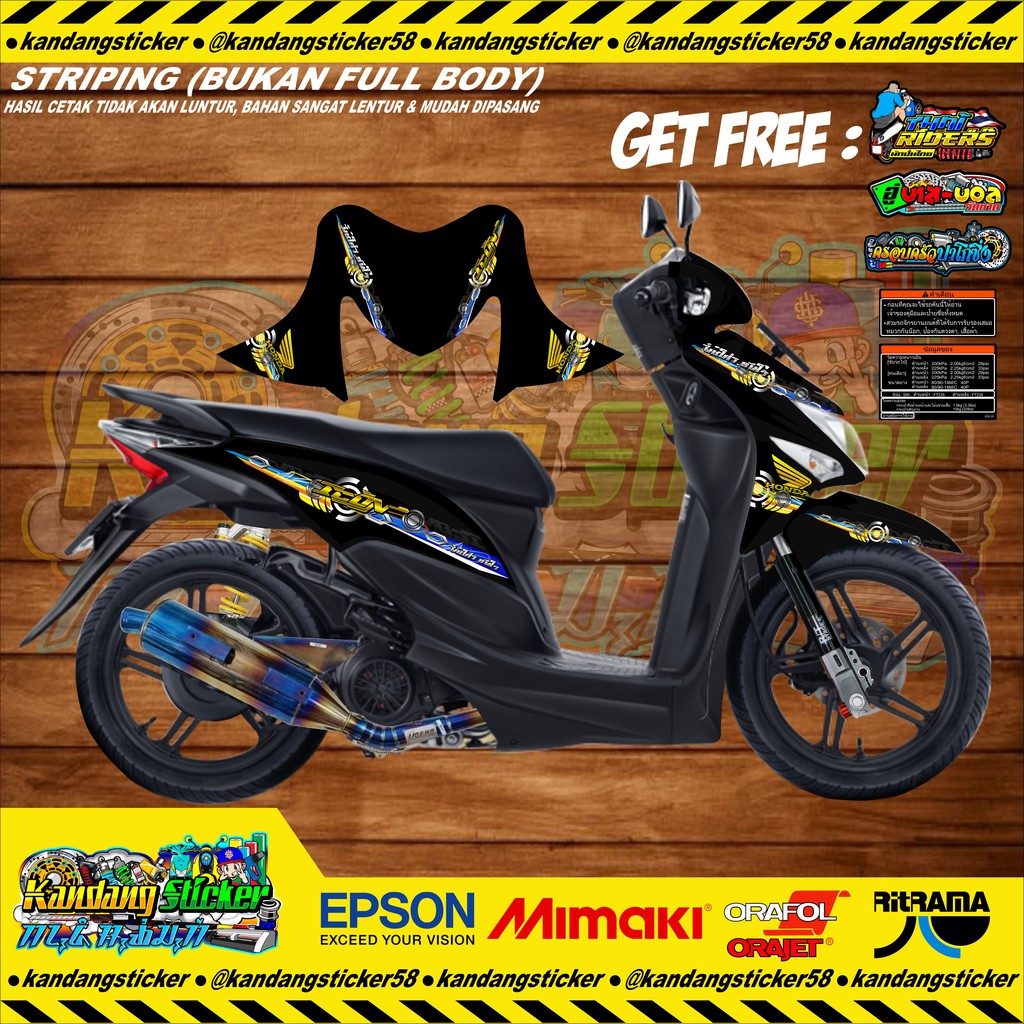 Jual Striping Custom Beat Pop Mothai Thailook Ototrend Babylooks Indonesia Shopee Indonesia