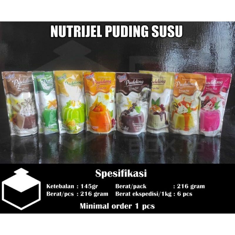 

Nutrijell Nutrijel PUDING SUSU rasa 120gr,145gr,170gr / serbuk pudding susu