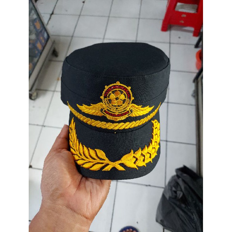 TOPI KOMANDO POL PP hijau dan hitam