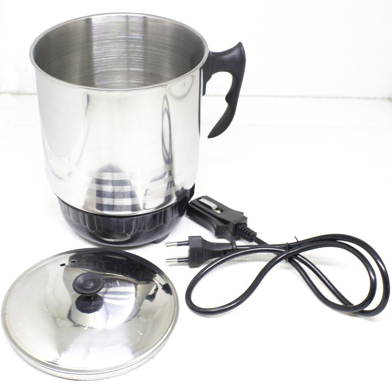 Teko Pemanas Air Mug Listrik 11 cm/ Panci Listrik Stainless