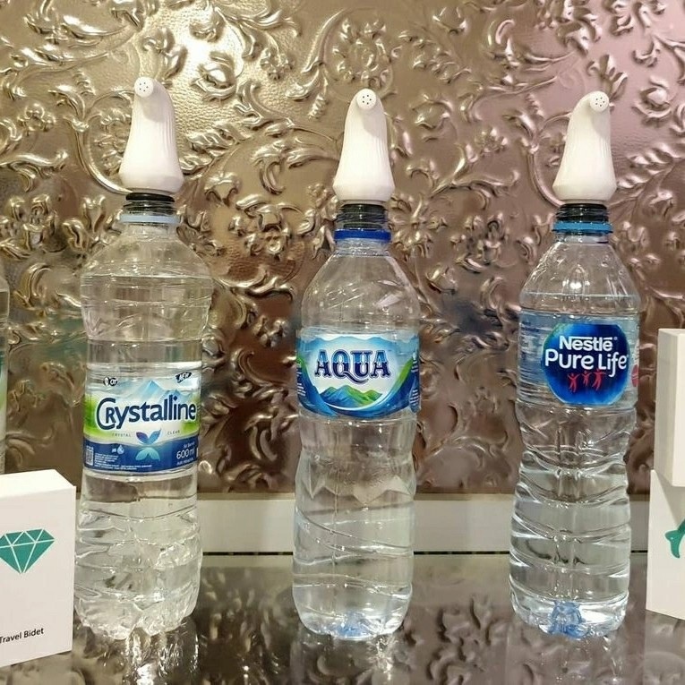 Hypee Portable Travel Bidet Alat Basuh Portable Berpergian Semprotan Cebok Toilet Pencet Sprayer Botol untuk Bilas