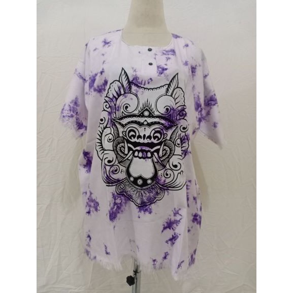 KAOS BARONG BALI DEWASA L &amp; XL TYE DYE MURAH HIGH QUALITY | BAJU BARONG BALI DEWASA PUTIH L &amp; XL