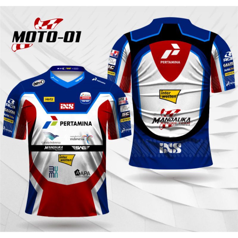 baju motogp Mandalika 2022 Jersey motoGp baju pertamina creww kaos racing