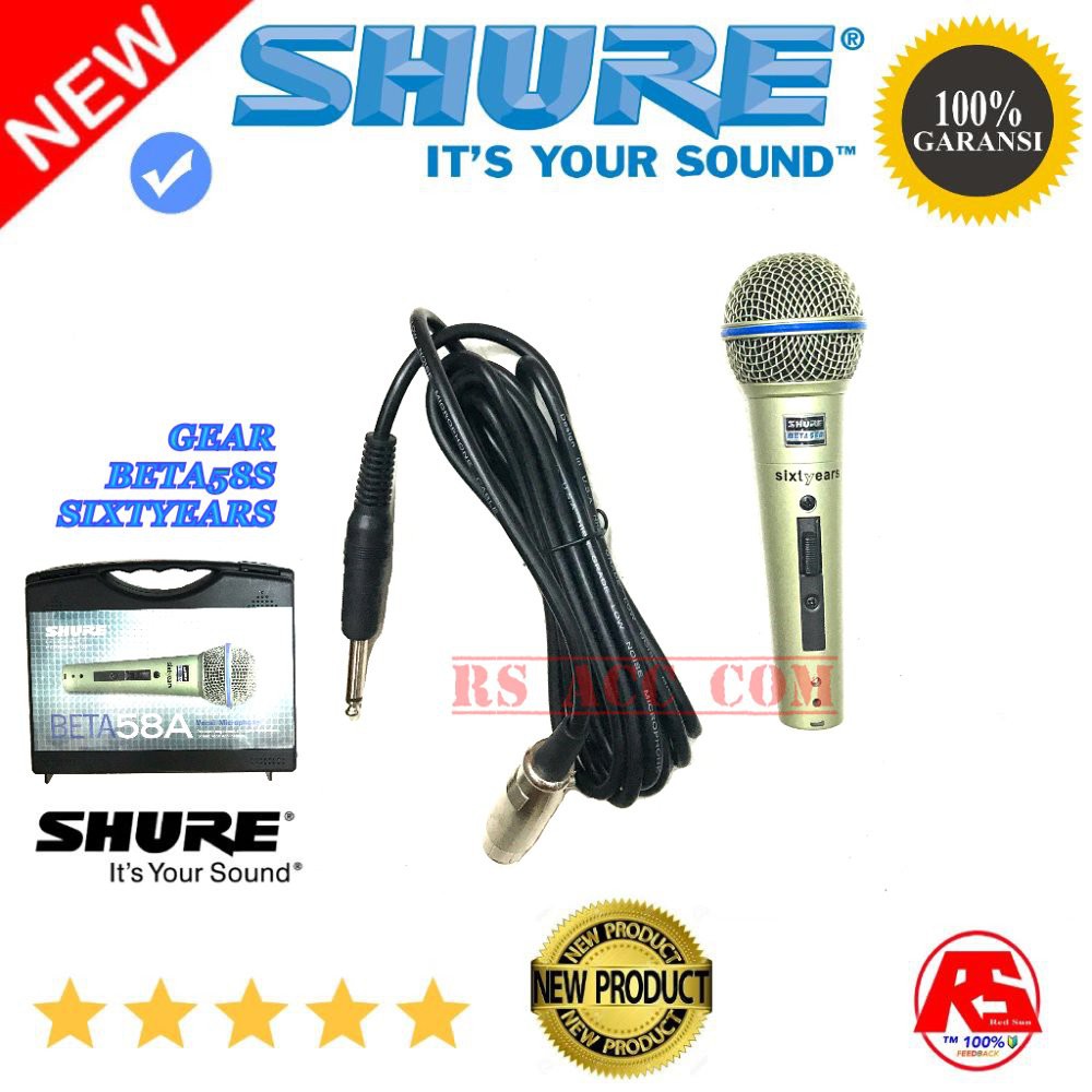 Murah  Mic Shure Kabel Beta 58 A SIXTYEARS