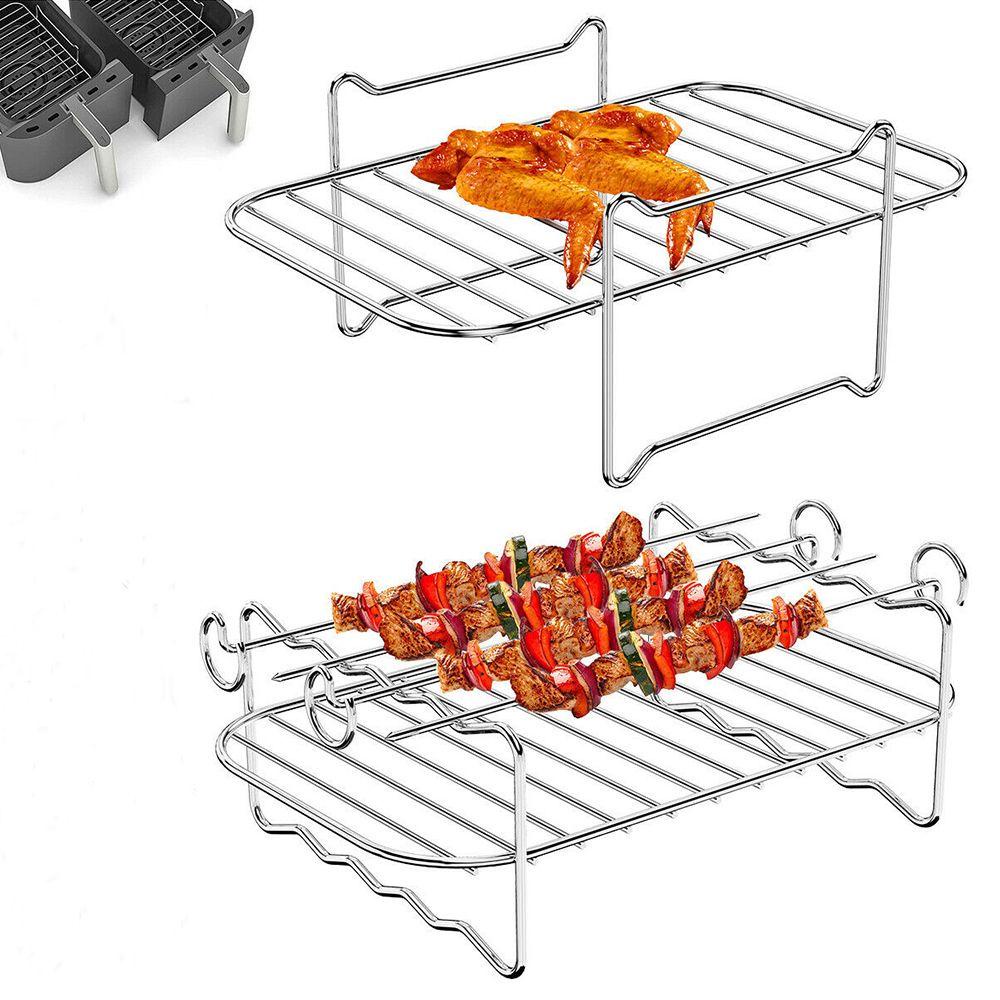 Chookyy Air Fryer Rack Untuk Ninja Double Basket Air Fryer Aksesoris Grill Rack