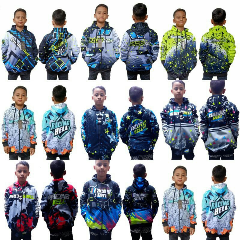 JAKET RACING HELL ANAK MURAH